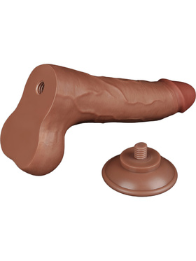 LoveToy: Sliding-Skin Dildo, 22 cm, brown