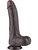 LoveToy: Sliding-Skin Dildo, 22 cm, dark