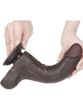 LoveToy: Sliding-Skin Dildo, 22 cm, dark