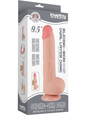 LoveToy: Sliding-Skin Dildo, 24 cm, light