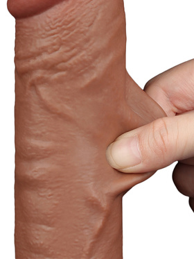 LoveToy: Sliding-Skin Dildo, 24 cm, brown