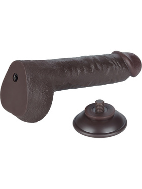 LoveToy: Sliding-Skin Dildo, 24 cm, dark