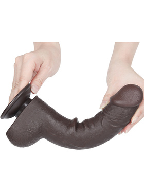 LoveToy: Sliding-Skin Dildo, 24 cm, dark