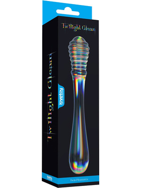 LoveToy: Twilight Gleam Glass Dildo, Twin Pleasures 