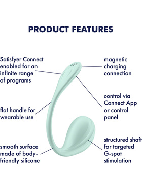 Satisfyer Connect: Smooth Petal, Wearable Vibrator, green