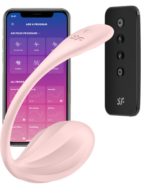 Satisfyer Connect: Ribbed Petal, Wearable Vibrator, pink