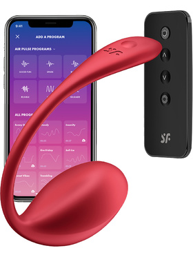 Satisfyer Connect: Shiny Petal, Wearable Vibrator, red