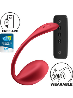 Satisfyer Connect: Shiny Petal, Wearable Vibrator, red