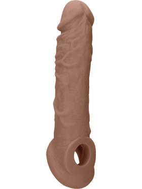 RealRock Skin: Penis Extender with Rings, 21 cm, brown