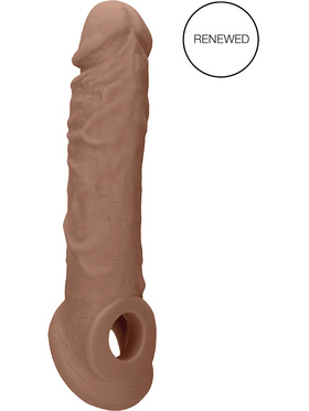 RealRock Skin: Penis Extender with Rings, 21 cm, brown