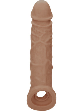 RealRock Skin: Penis Extender with Rings, 21 cm, brown