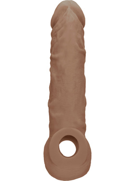 RealRock Skin: Penis Extender with Rings, 21 cm, brown