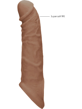 RealRock Skin: Penis Extender with Rings, 21 cm, brown