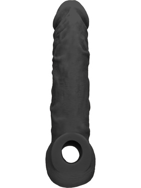 RealRock Skin: Penis Extender with Rings, 21 cm, black