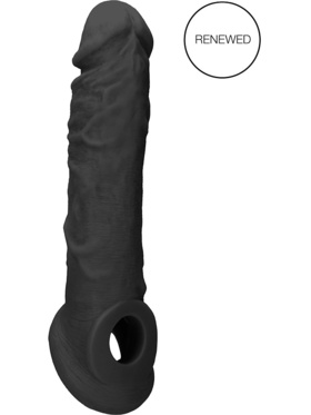 RealRock Skin: Penis Extender with Rings, 21 cm, black