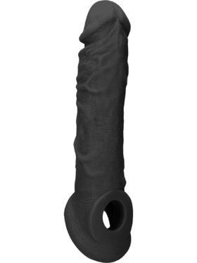 RealRock Skin: Penis Extender with Rings, 21 cm, black