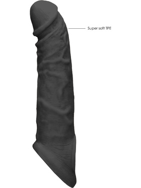 RealRock Skin: Penis Extender with Rings, 21 cm, black