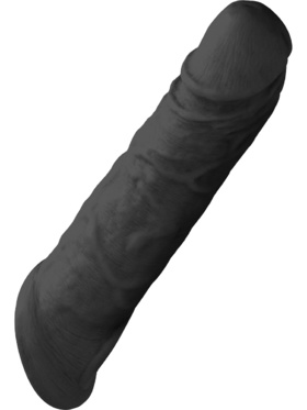 RealRock Skin: Penis Extender with Rings, 21 cm, black