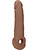 RealRock Skin: Penis Extender with Rings, 22 cm, brown