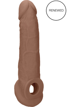 RealRock Skin: Penis Extender with Rings, 22 cm, brown