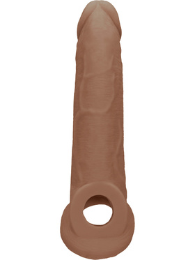 RealRock Skin: Penis Extender with Rings, 22 cm, brown