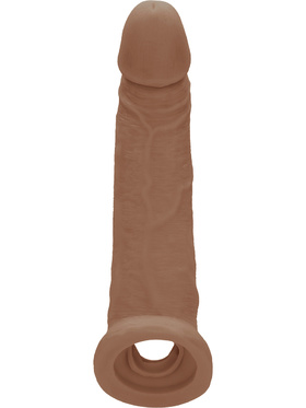 RealRock Skin: Penis Extender with Rings, 22 cm, brown