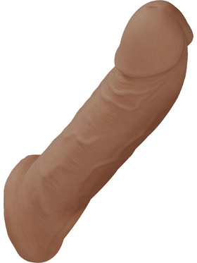 RealRock Skin: Penis Extender with Rings, 22 cm, brown