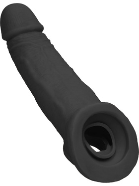 RealRock Skin: Penis Extender with Rings, 22 cm, black