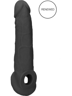 RealRock Skin: Penis Extender with Rings, 22 cm, black