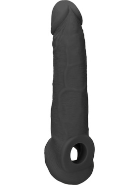 RealRock Skin: Penis Extender with Rings, 22 cm, black