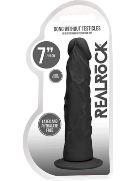 RealRock Skin: Realistic Dildo, 19 cm, black