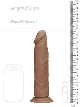 RealRock Skin: Realistic Dildo, 21.5 cm, brown