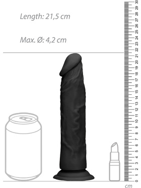 RealRock Skin: Realistic Dildo, 21.5 cm, black