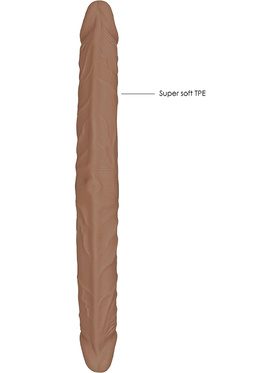 RealRock Skin: Double Dong, 36 cm, brown