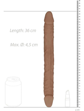 RealRock Skin: Double Dong, 36 cm, brown