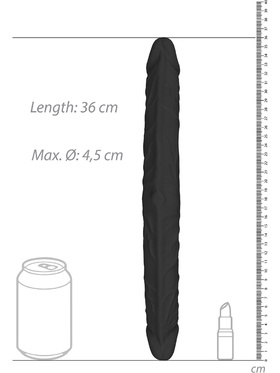 RealRock Skin: Double Dong, 36 cm, black