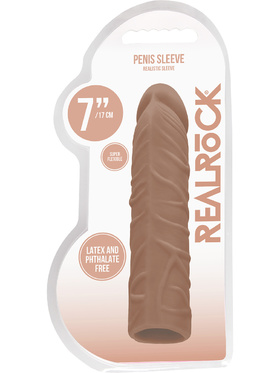 RealRock Skin: Penis Extender, 17.5 cm, brown