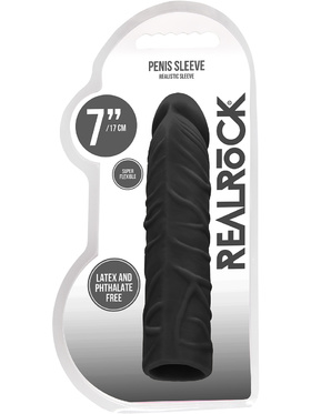 RealRock Skin: Penis Extender, 17.5 cm, black