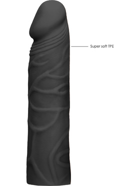 RealRock Skin: Penis Extender, 17.5 cm, black