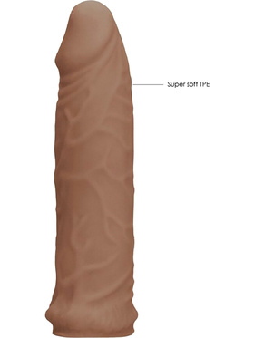 RealRock Skin: Penis Extender, 17 cm, brown