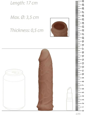 RealRock Skin: Penis Extender, 17 cm, brown