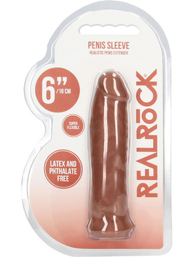 RealRock Skin: Penis Extender, 17 cm, brown