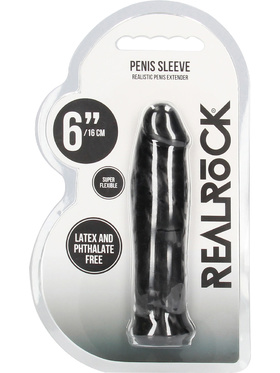 RealRock Skin: Penis Extender, 17 cm, black