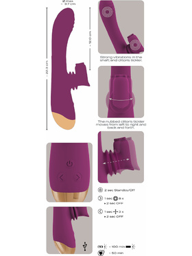 Javida: 2 Function Vibrator, Vibrating & Moving