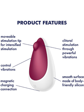 Satisfyer: Spot On 3, Lay-On Vibrator, red