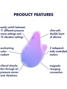 Satisfyer: Mermaid Vibes, Double Air Pulse Vibrator, purple