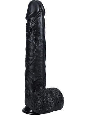 RealRock: Extra Long Realistic Dildo, 35.5 cm, black