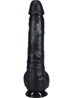 RealRock: Extra Long Realistic Dildo, 38 cm, black