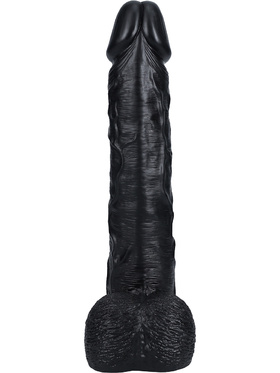 RealRock: Extra Long Realistic Dildo, 38 cm, black