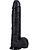 RealRock: Extra Long Realistic Dildo, 38 cm, black